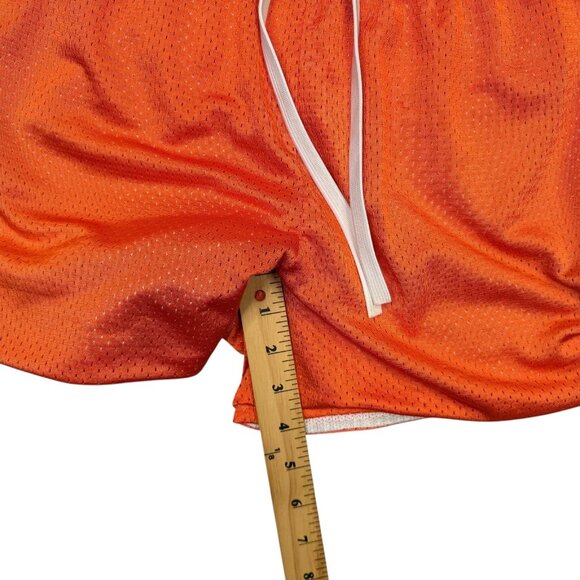 Nike Dri Fit Mesh Shorts Womens Large L Orange Dazzle Basketball Gym Athletic - Picture 8 of 11